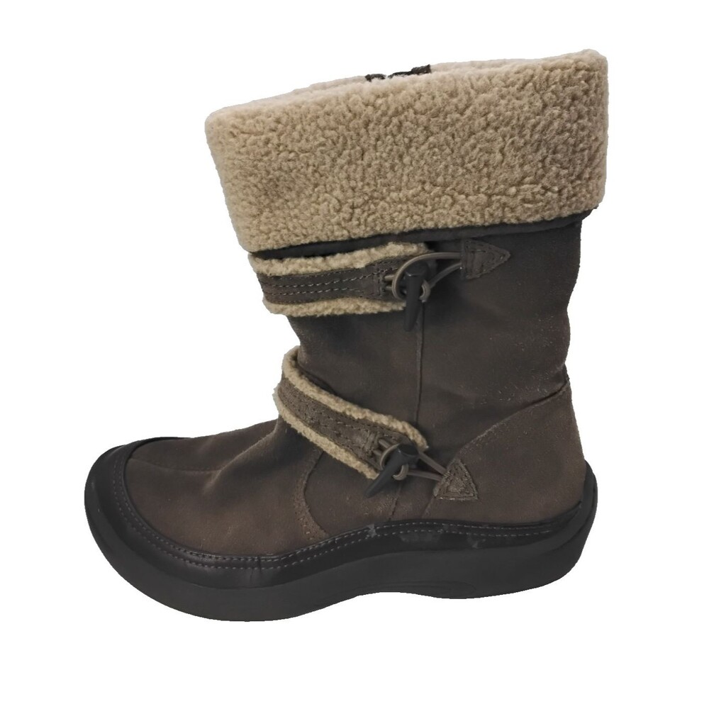 Earth Spirit-Bria Leather Suede Lined Fleece Cuff Winter Boots Women 8 US zipper - Picture 5 of 6